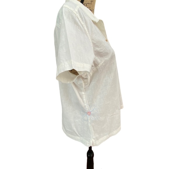 Life is Good Embroidered Linen Shirt - Picture 4 of 9